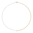Yvonne Leon Gold and White Gold Solitaire Necklace