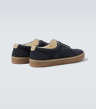 Brunello Cucinelli Leather-trimmed suede sneakers