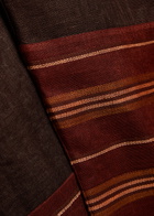 Tory Burch Stripe-trimmed Semi-sheer Linen Trousers Brown