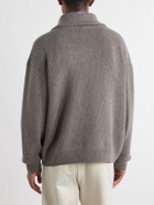 FRAME - Wool Half-Zip Sweater - Gray