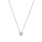 Alexander McQueen Men's Skull Necklace in Palladium 