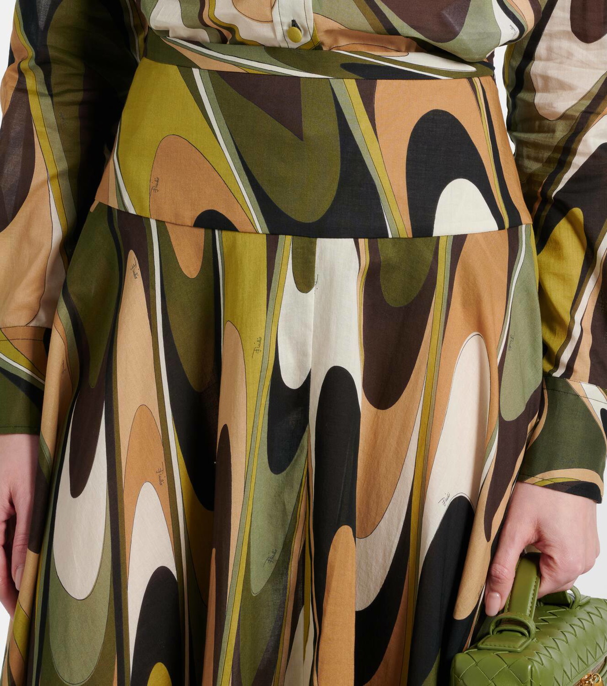 Pucci Onde cotton muslin maxi skirt