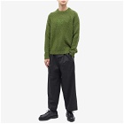 Fred Perry Men's x Raf Simons Fluffy Crew Knit in Chive