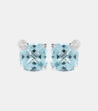 Bucherer Fine Jewellery Peekaboo 18kt white gold earrings with aquamarine and diamonds