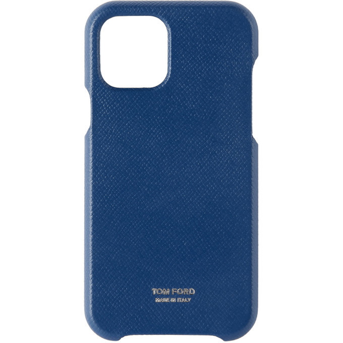 Photo: Tom Ford Navy Grained Leather iPhone 11 Pro Case