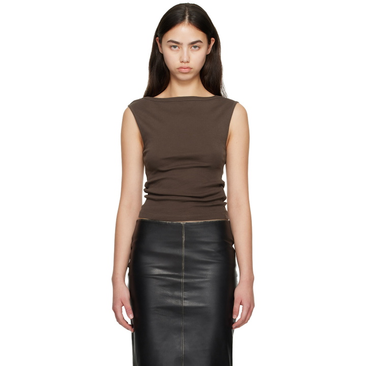Photo: St. Agni Brown Organic Cotton Ballerina Tank Top