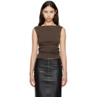 St. Agni Brown Organic Cotton Ballerina Tank Top
