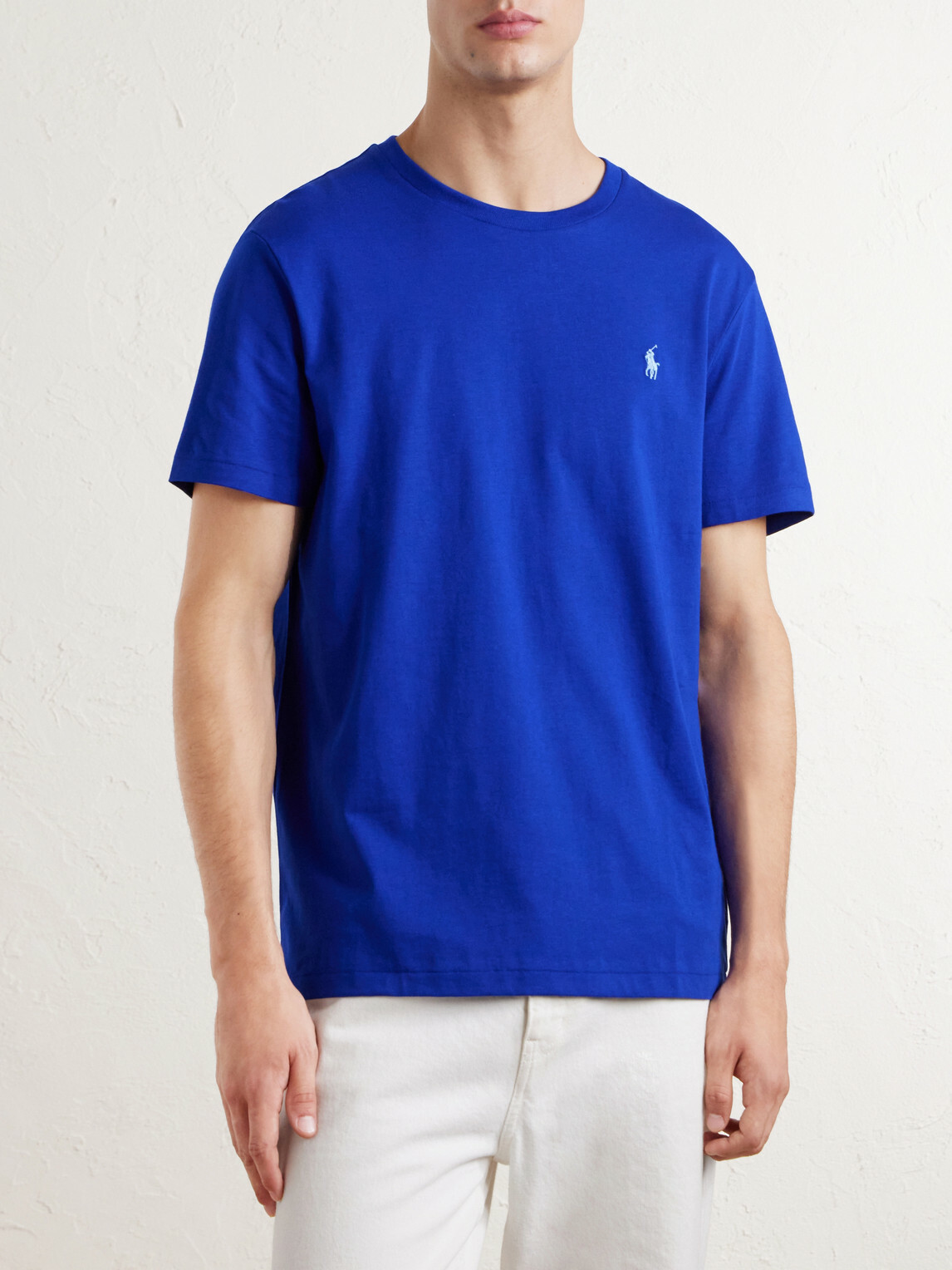 Polo Ralph Lauren - Logo-Embroidered Cotton-Jersey T-Shirt - Blue