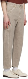 LEMAIRE Taupe Twisted Jeans