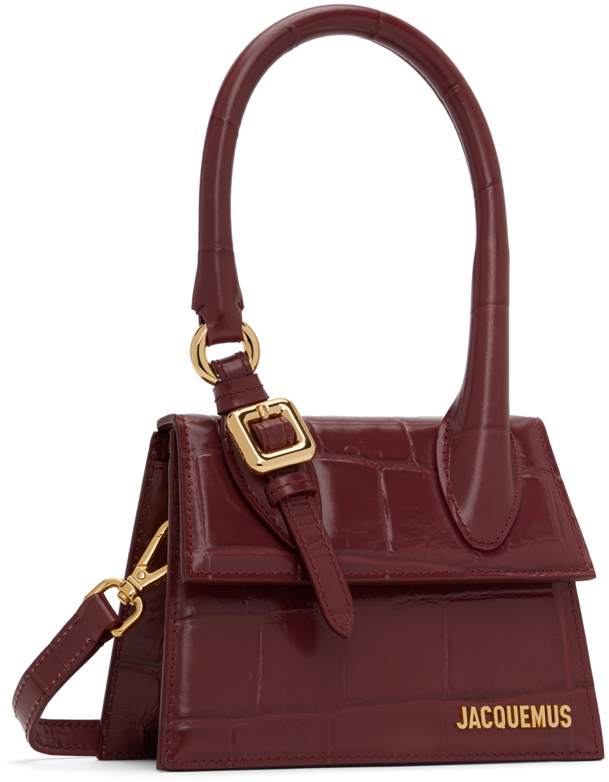 Jacquemus Burgundy 'Le Chiquito Moyen Boucle' Bag Jacquemus