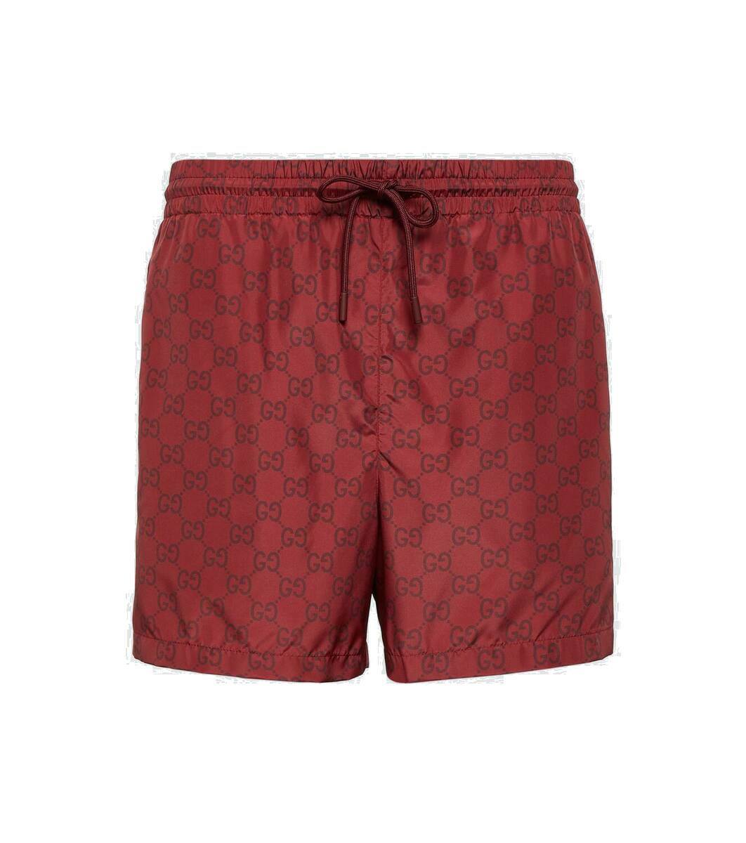 GUCCI Gg Nylon Jacquard Swim Shorts Gucci