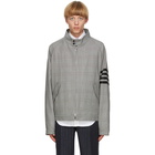 Thom Browne Black and White Wool 4-Bar Jacket