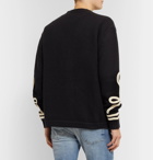 AMIRI - Rope-Trimmed Wool and Cashmere-Blend Cardigan - Black