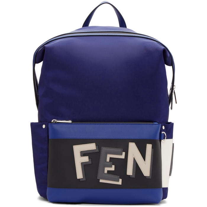 Photo: Fendi Blue and Navy Nylon Backpack