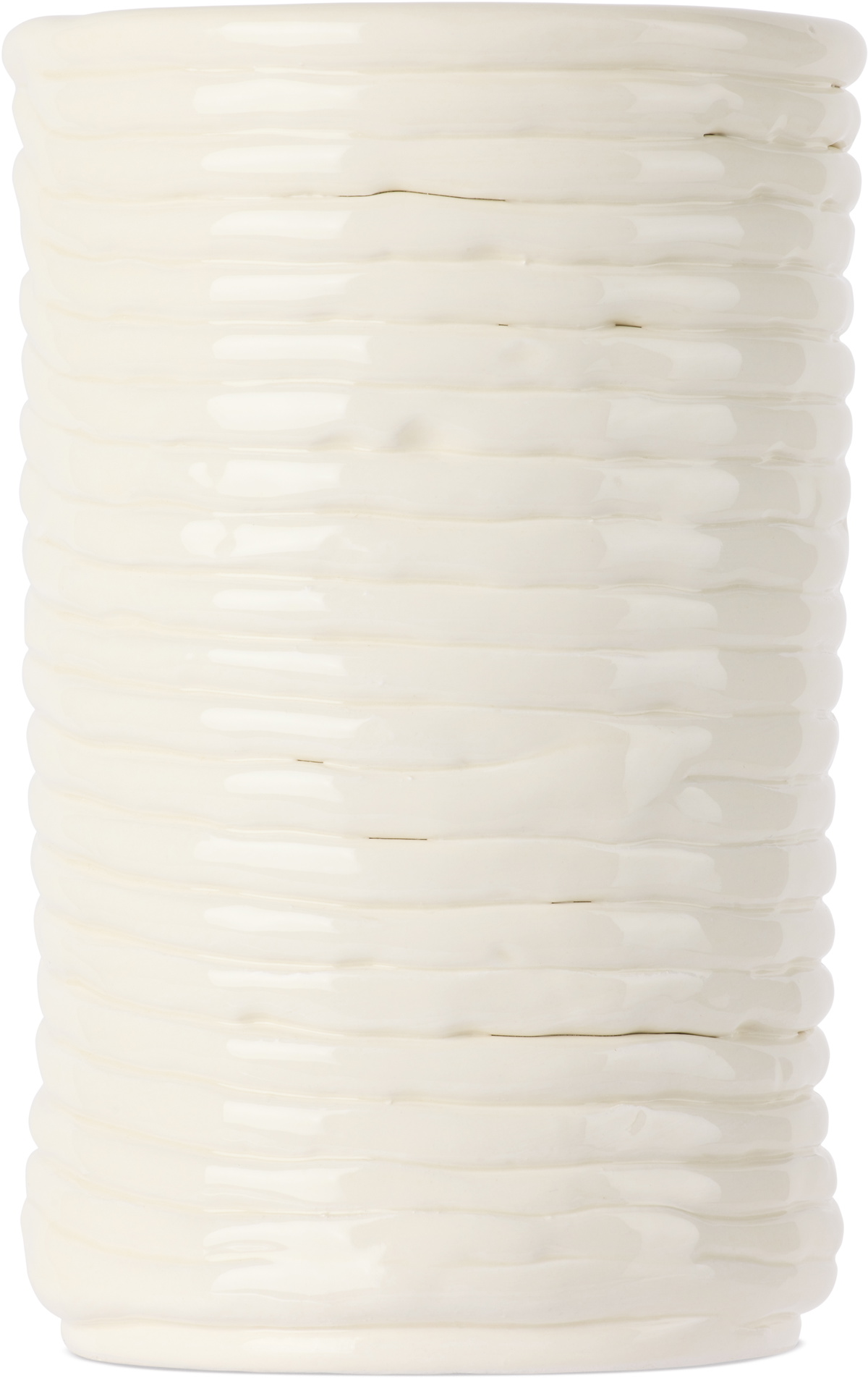 ferm LIVING Off-White Corduroy Vase