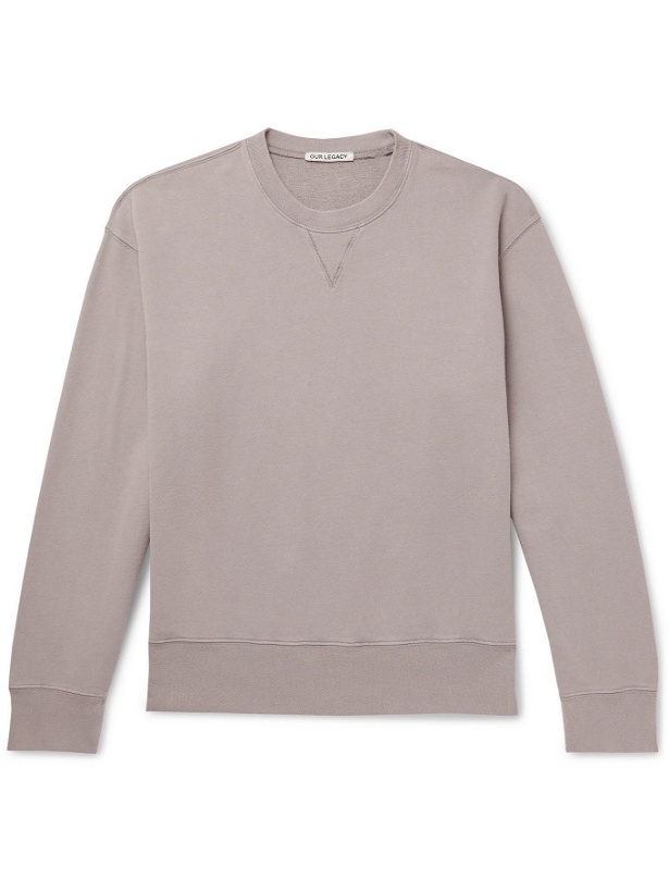 Photo: OUR LEGACY - Loopback Cotton-Jersey Sweatshirt - Neutrals