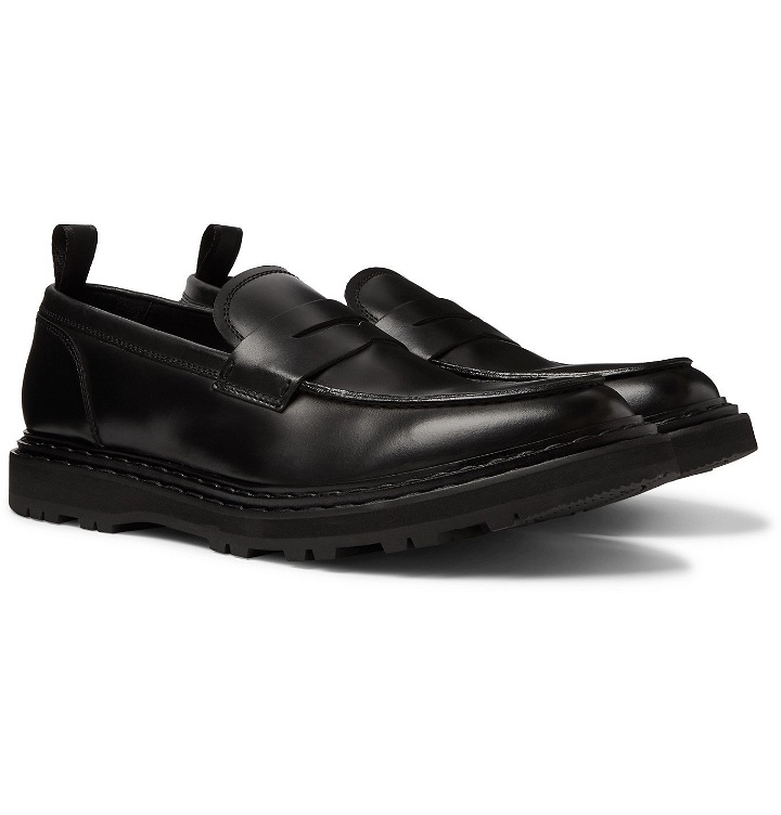 Photo: Officine Creative - Lydon Polished-Leather Penny Loafers - Black