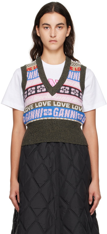 Photo: GANNI Multicolor Graphic Vest