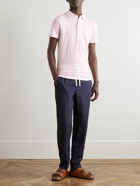 Orlebar Brown - Sebastian Slim-Fit Linen-Jersey Polo Shirt - Pink