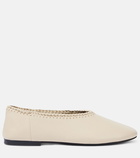 A.Emery Park embroidered leather ballet flats