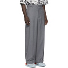 Eckhaus Latta Grey Pinstripe Sway Trousers