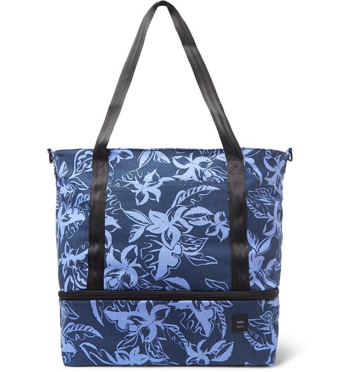 Photo: Onia - Printed Cotton-Canvas Tote Bag - Navy