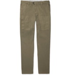 Brunello Cucinelli - Slim-Fit Garment-Dyed Cotton-Blend Twill Trousers - Green