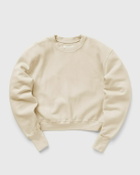 Les Tien Crop Crew Beige Sweatshirts