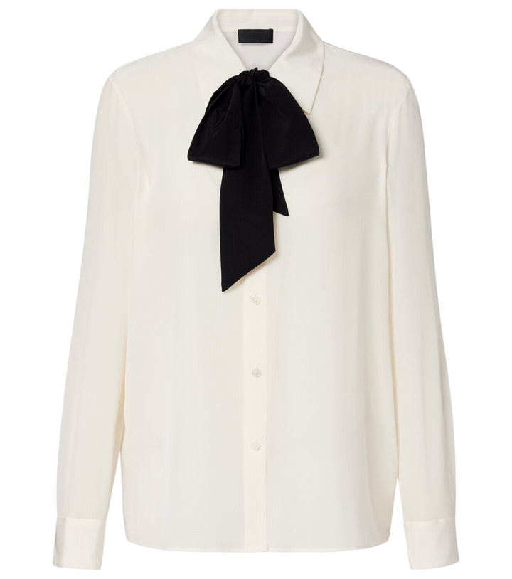 Photo: Nili Lotan Hanford scarf-detail silk shirt