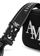 Amiri Staggered Logo-embroidered Canvas Camera bag - Black - One Size
