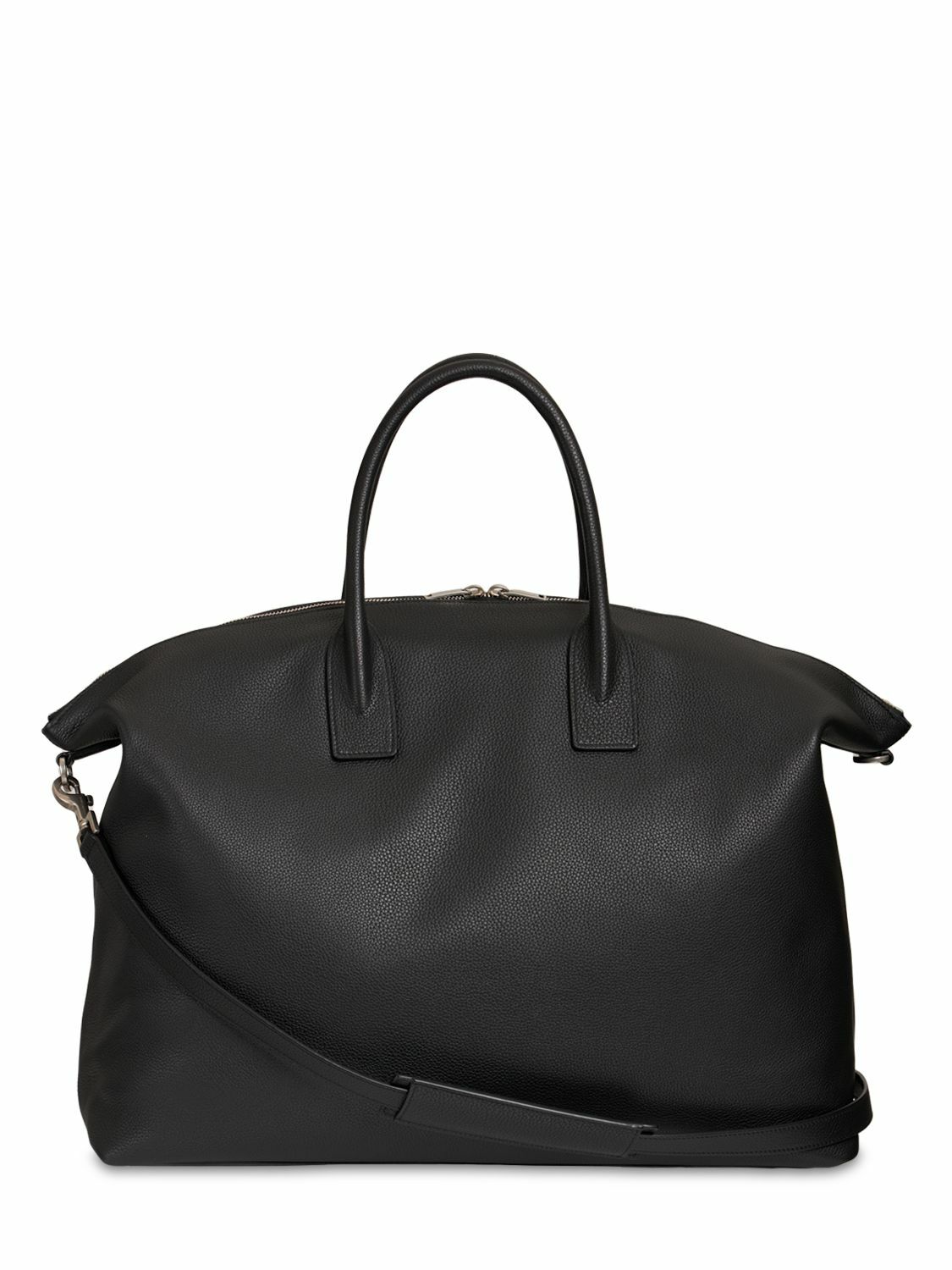 SAINT LAURENT - Giant Bowling Leather Tote Bag Saint Laurent