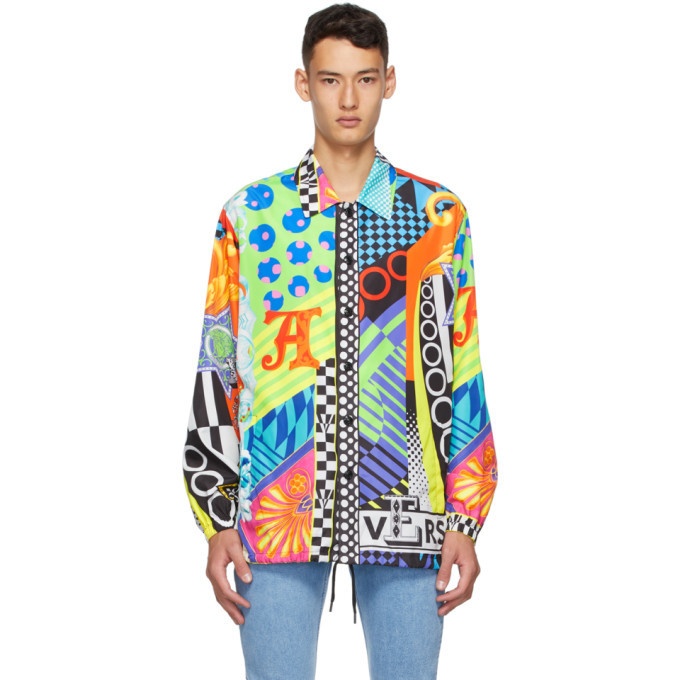 Photo: Versace Multicolor Pop Temple Print Jacket