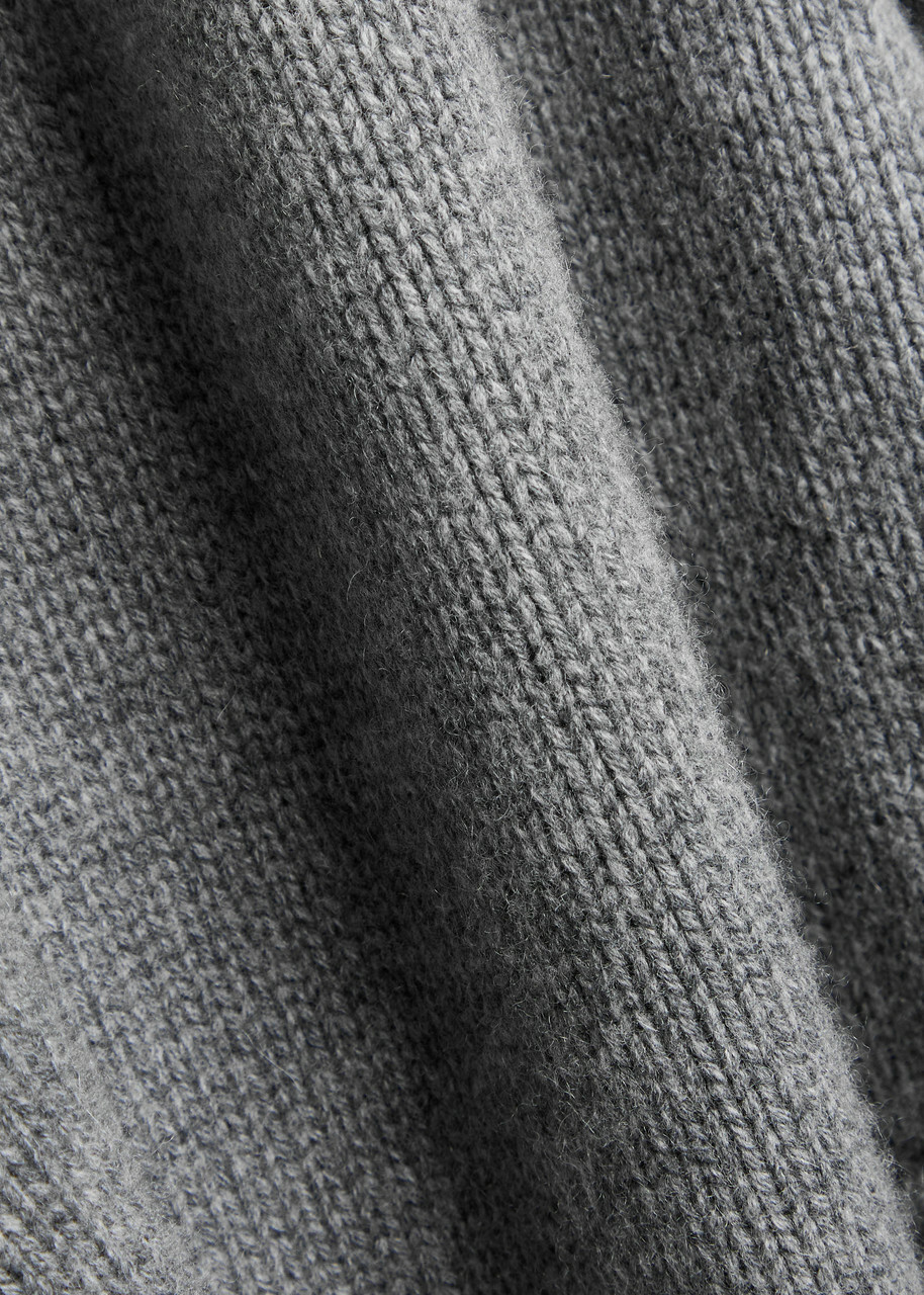 Simkhai Elson Scarf-effect Wool and Cashmere-blend Jumper Grey