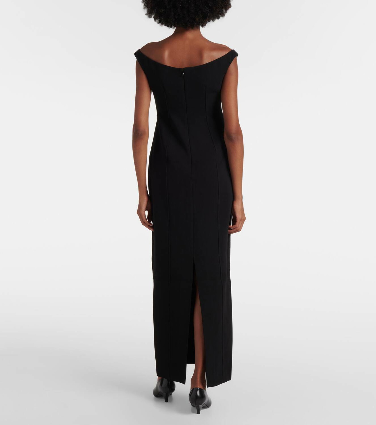 navy blue plunge dress Amedeo Plunge Halter Neck Maxi Dress