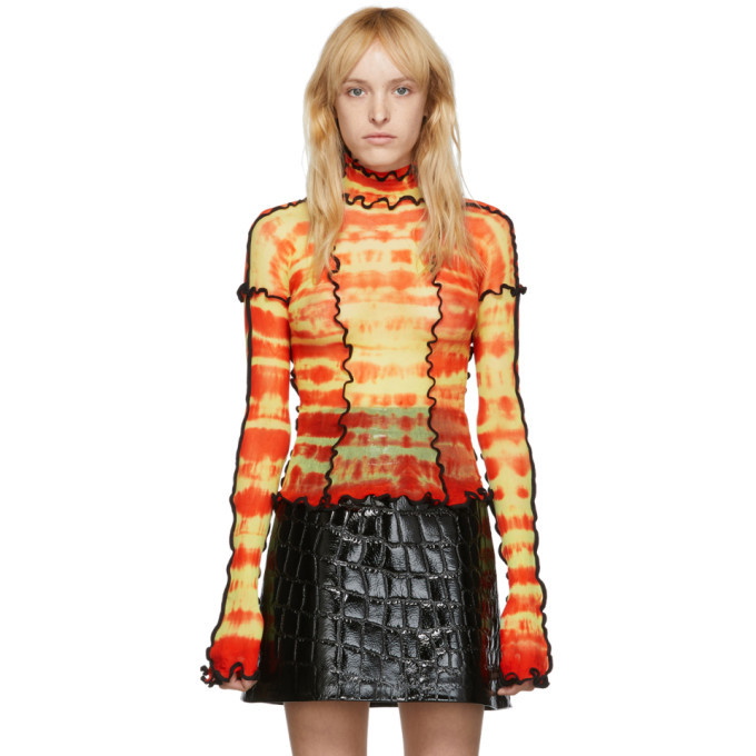 Photo: ASAI SSENSE Exclusive Red and Yellow Hot Wok Turtleneck