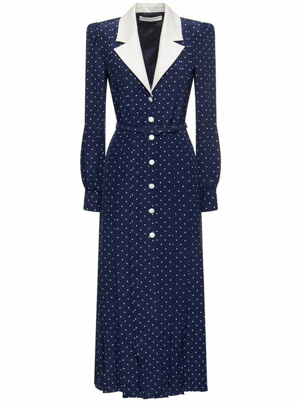 Photo: ALESSANDRA RICH Polka Dot Print Dress with Collar