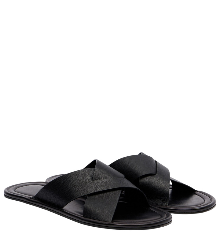 Photo: The Row Malick Cross leather sandals