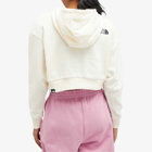 The North Face Women's Trend Cropped Hoodie in White Dune