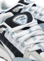 Cleens Hyper Runner Panelled Mesh Sneakers White And Blue