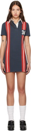 AMBUSH Blue Striped Rugby Shirt Minidress