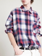 CELINE - Checked Cashmere Overshirt - Red