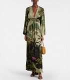 Johanna Ortiz Printed silk maxi dress