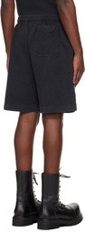 VETEMENTS Black Biker Cross Logo Shorts