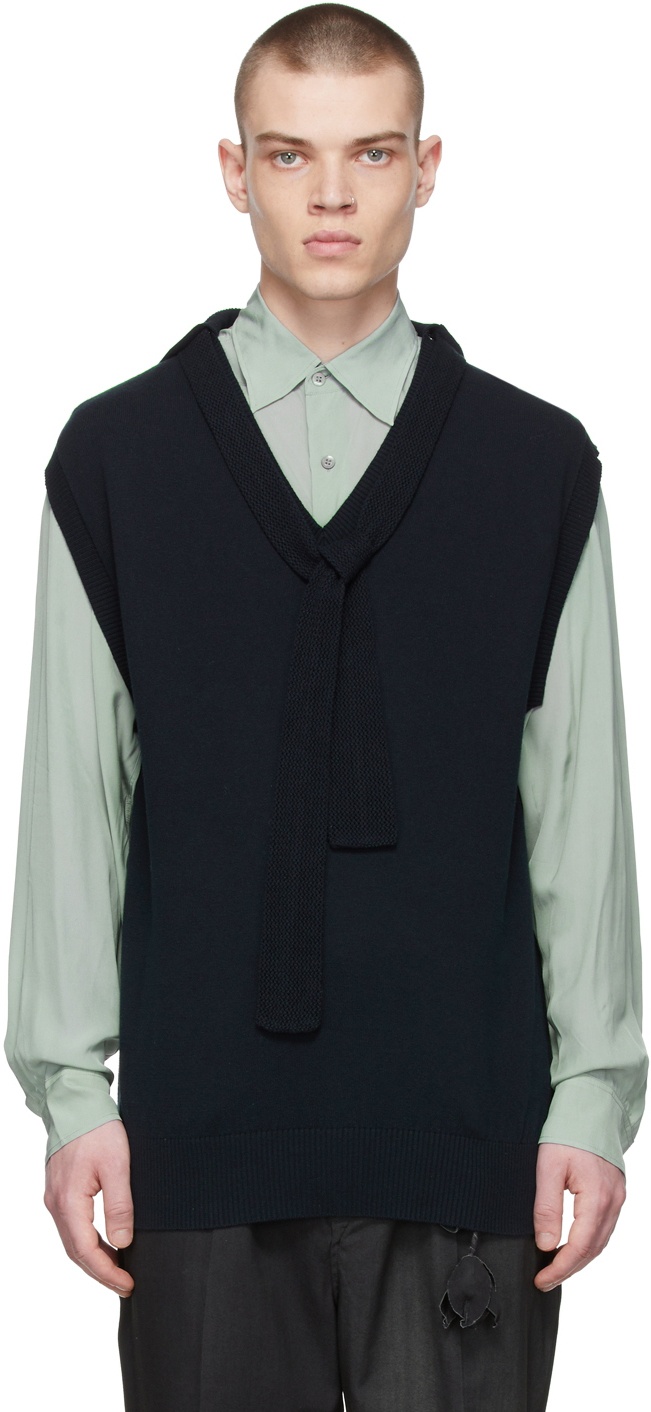 Photo: BED J.W. FORD Navy Cotton Vest