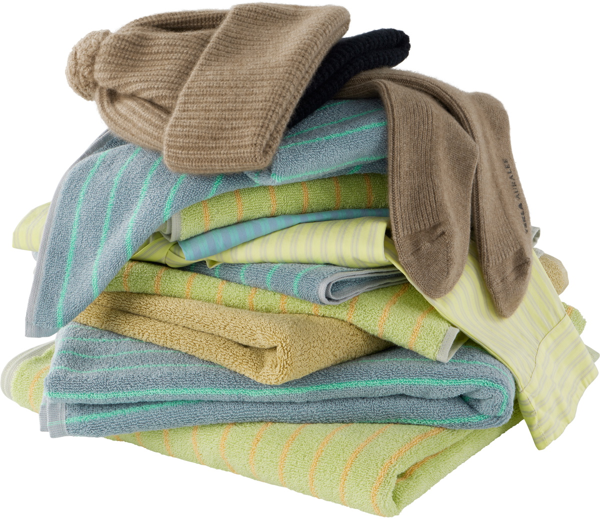 Tekla SSENSE Exclusive Green AURALEE Edition Bath Towel Tekla Fabrics