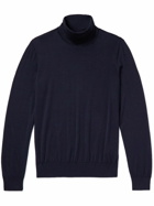 Zegna - Cashmere and Silk-Blend Turtleneck Sweater - Blue