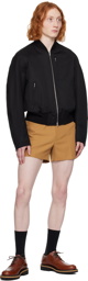 Dries Van Noten Tan Creased Shorts