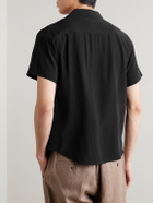 Onia - Vacation Camp-Collar Silk-Crepe Shirt - Black