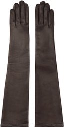 Dries Van Noten Brown Soft Leather Gloves