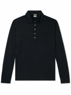 Massimo Alba - Ischia Cotton and Cashmere-Blend Polo Shirt - Black